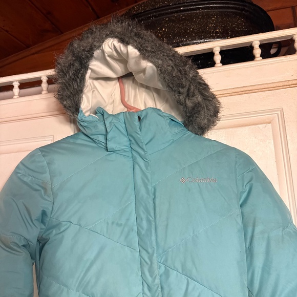 Columbia Puffer Jacket 7-8 light blue - Picture 3 of 4